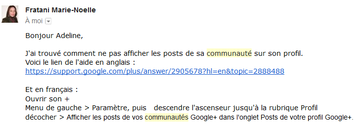 googleplus - posts communauté