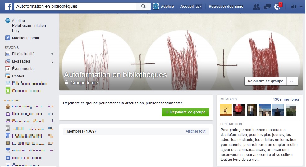 autoformation bibliotheques facebook